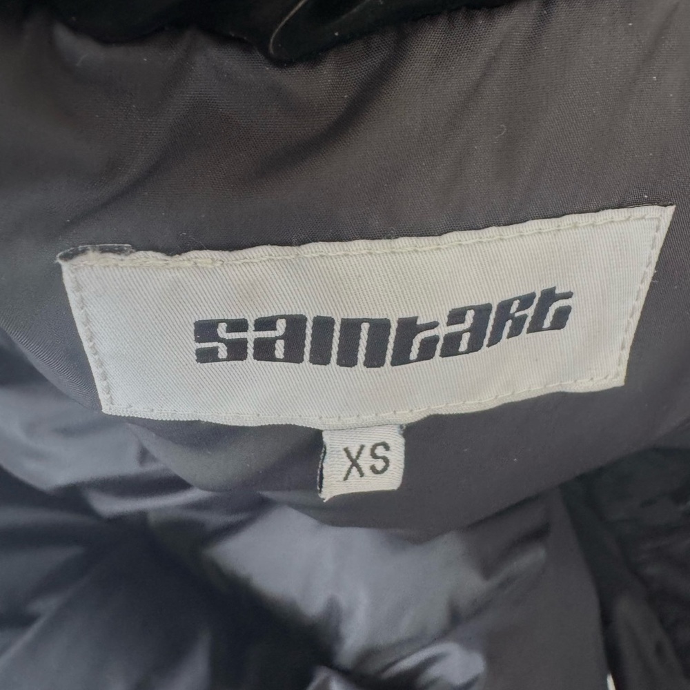 Saint Art NY Womens Black Glossy Puffer Down Lightweight Jacket Hooded Size XS - Picture 8 of 15